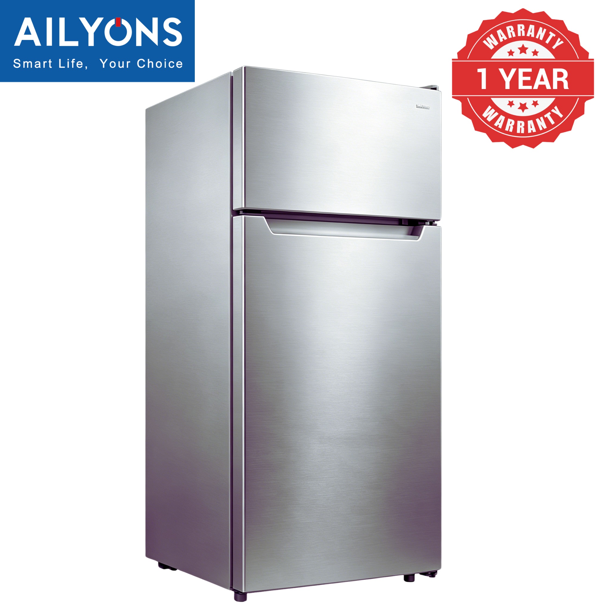 AILYONS ARF-112 112L Double Door Refrigerator – Fast Cooling, Energy Saving, Low Noise Fridge with Spacious Storage & Adjustable Glass Shelves【Anniversary Sale】