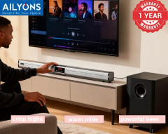 AILYONS SB401K 2.1CH Speaker System woofer Sound Bar Subwoofer Soundbar Multimedia 18000W PMPO Black 20W+10W×2【Hot！】