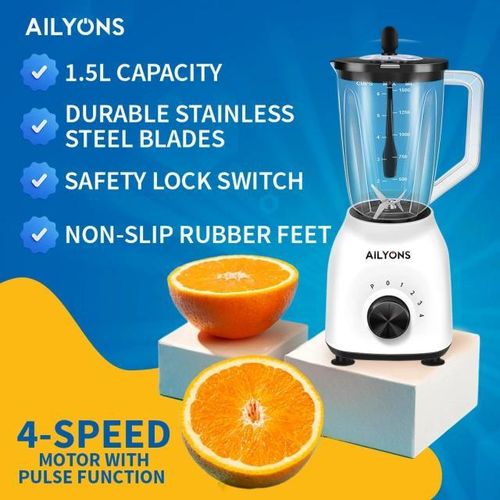 AILYONS TYB-201 1.5L 2 In 1 Quality Motor Stainless Steel Blender With Grinder【HOT！】