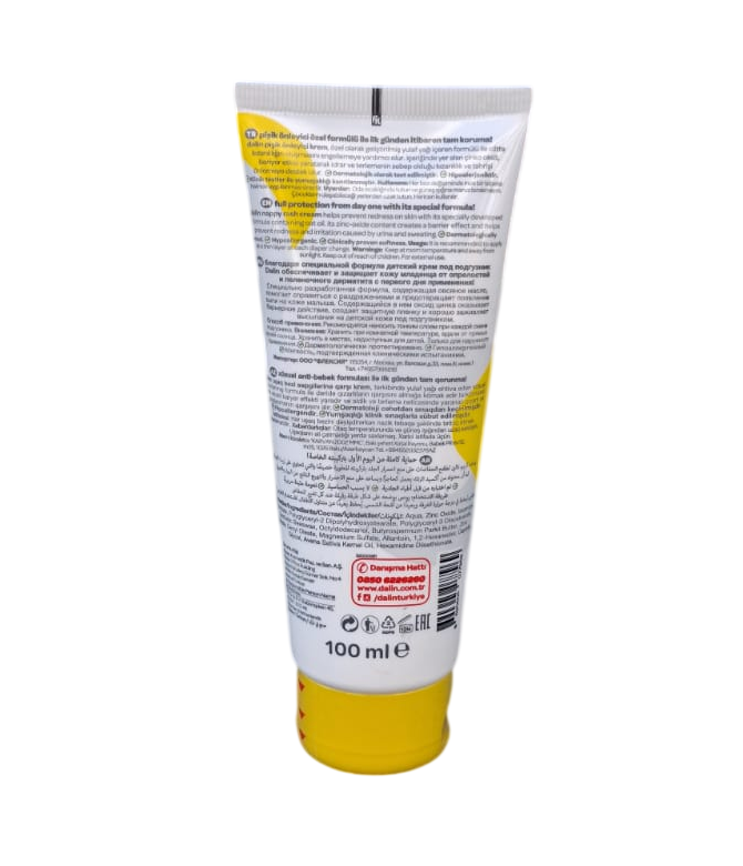 Dalin Anti-Rash Nappy Cream 100ml with a specially developed formula containing oat oil,