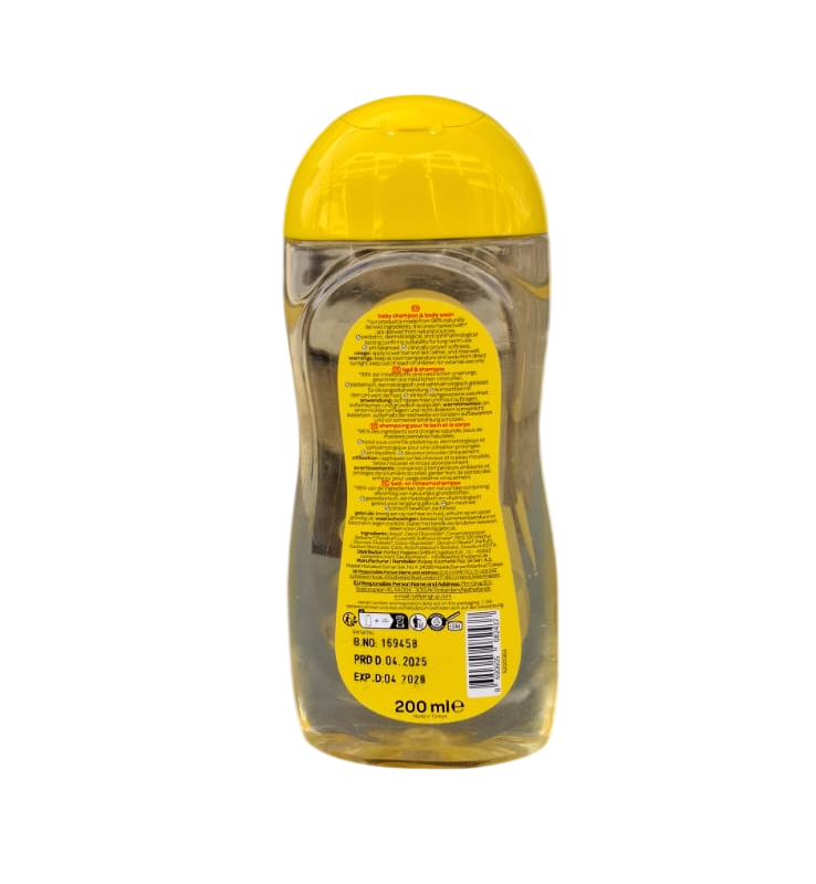 Dalin Classic Baby Shampoo & Body Wash 200ml effective cleaning for sensitive skin and hair, and provides a pleasant and safe bathing experience.