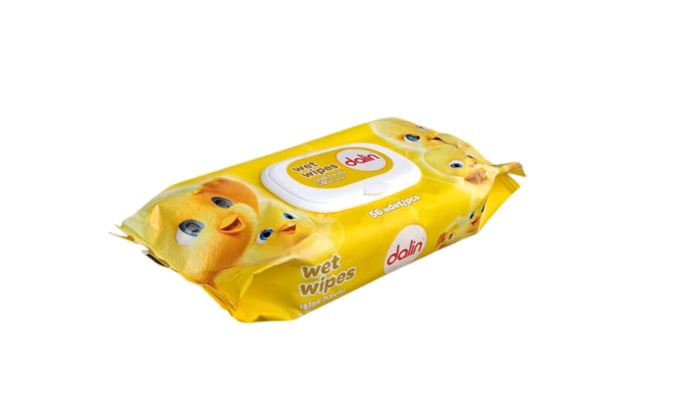 Dalin Care Wet Wipes, 56 pieces with 0% alcohol, specially developed for baby's delicate skin.