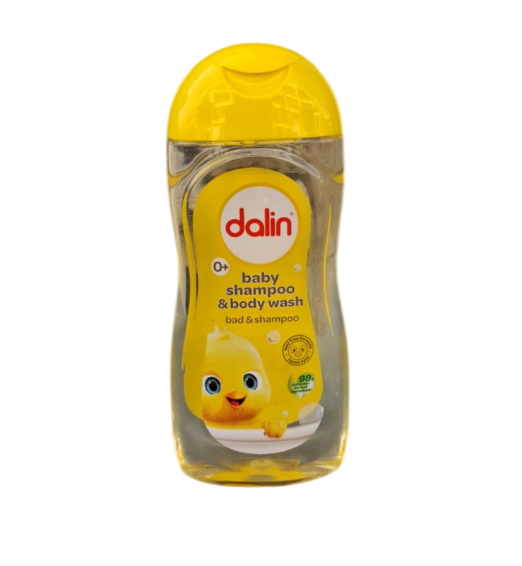 Dalin Classic Baby Shampoo & Body Wash 200ml effective cleaning for sensitive skin and hair, and provides a pleasant and safe bathing experience.