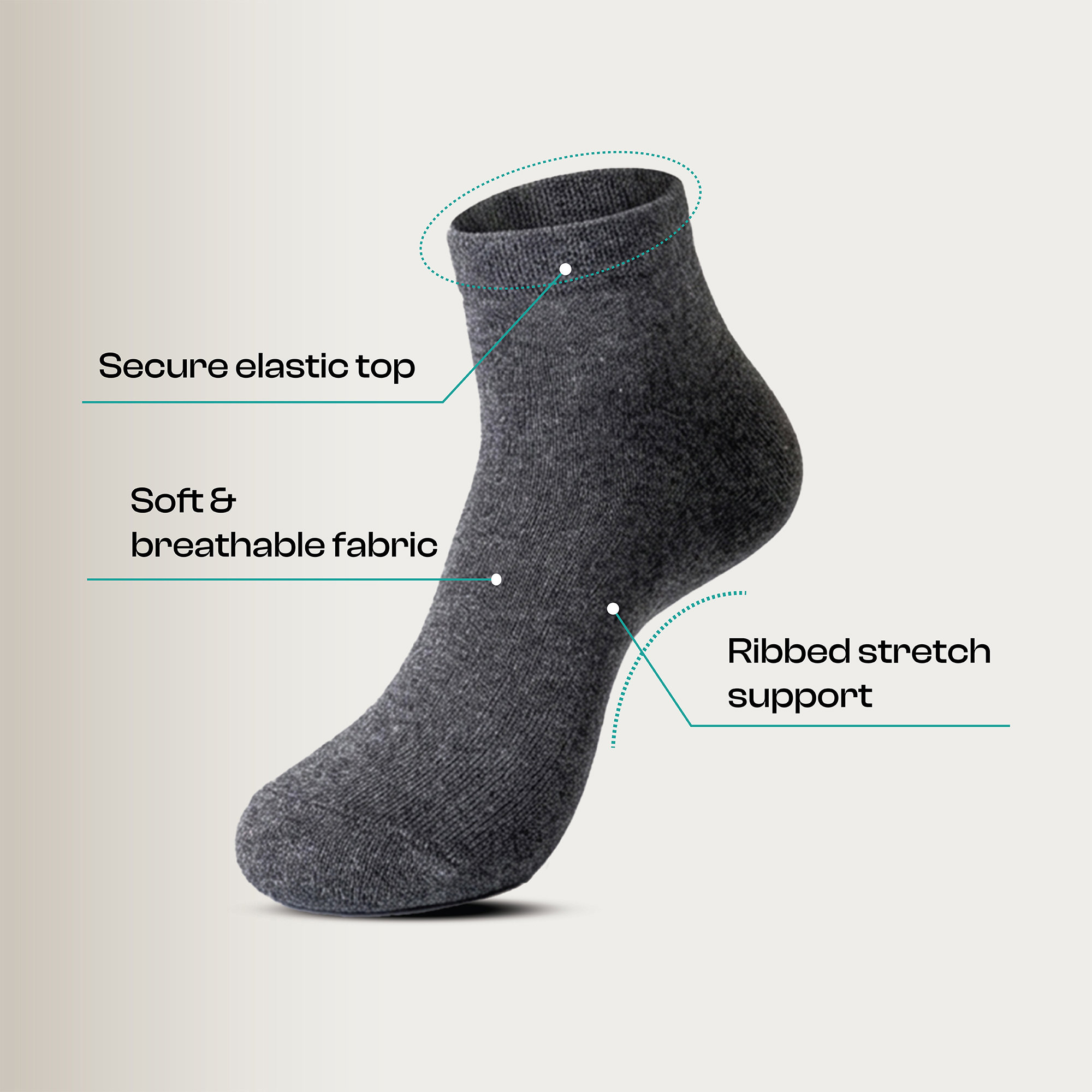 6 Pairs Men & Women Cotton Ankle Socks, Moloca– Comfortable Breathable,Men & Women Clothes casual socks.