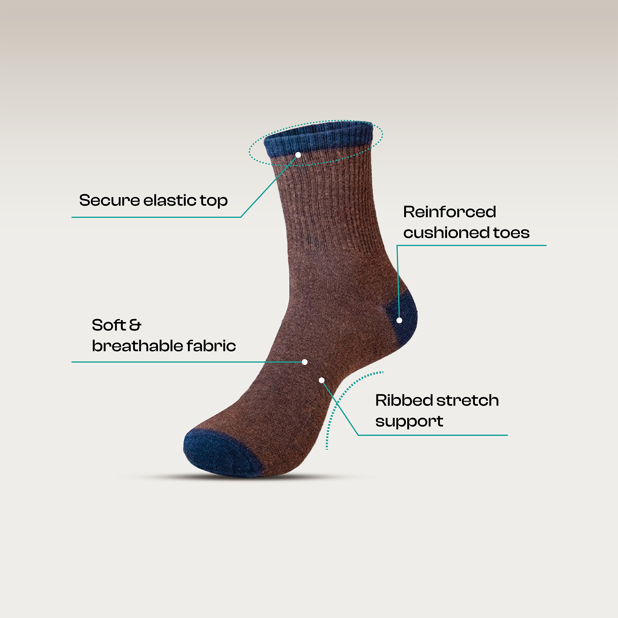 5 Pairs Men & Women Cotton Long Socks Moloca– Comfortable Breathable,Men & Women Clothes casual socks