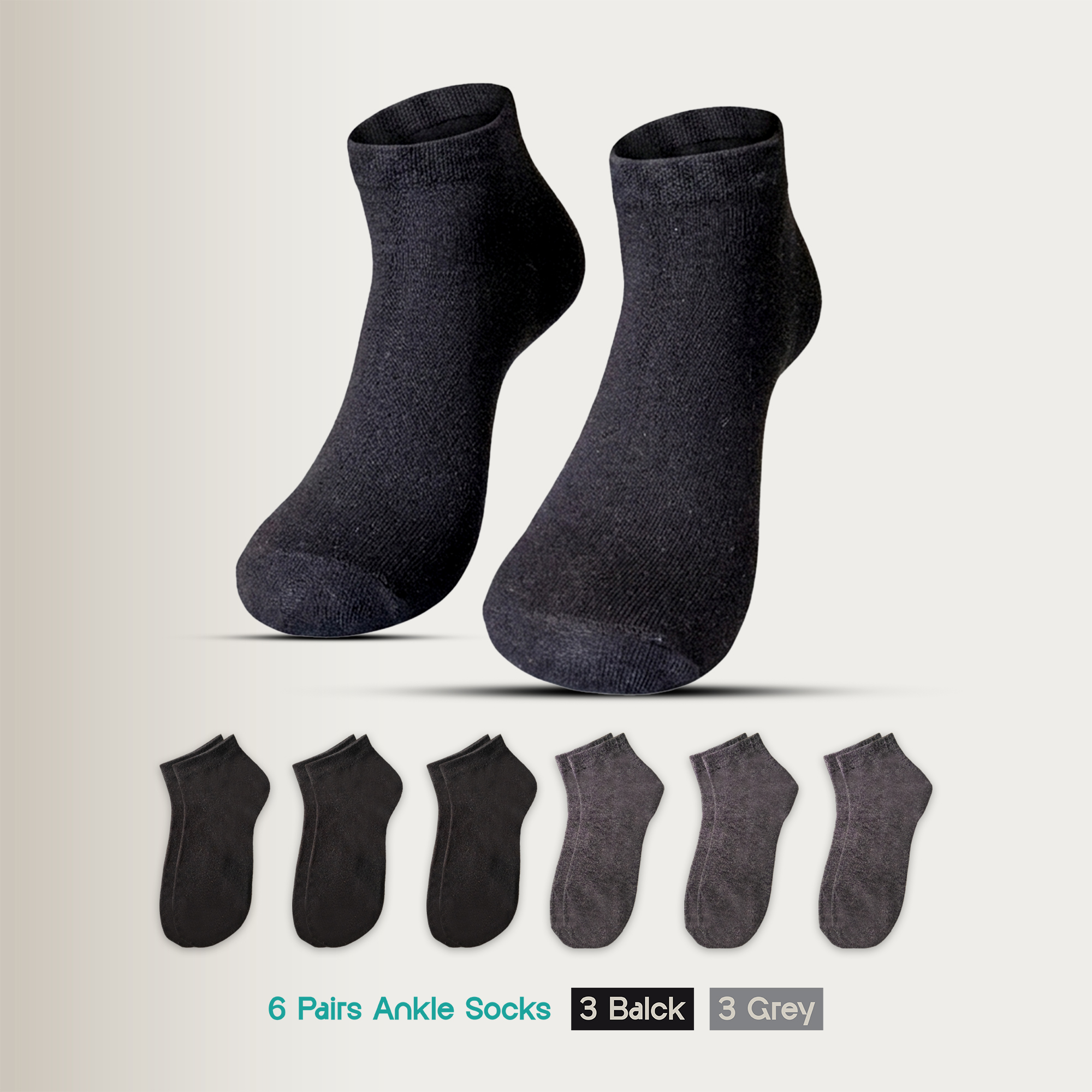 6 Pairs Men & Women Cotton Ankle Socks, Moloca– Comfortable Breathable,Men & Women Clothes casual socks.