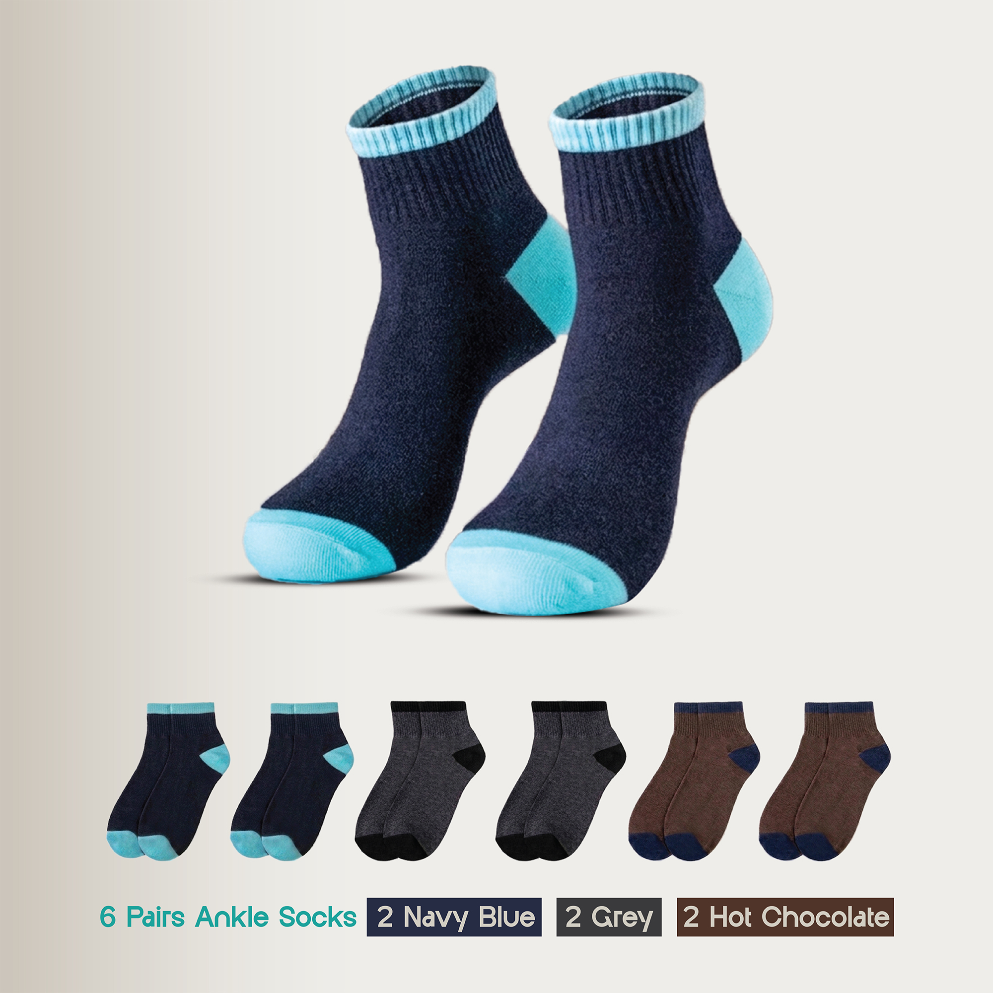 6 Pairs Men & Women Cotton Ankle Socks,Moloca – Comfortable Breathable,Men & Women Clothes casual socks