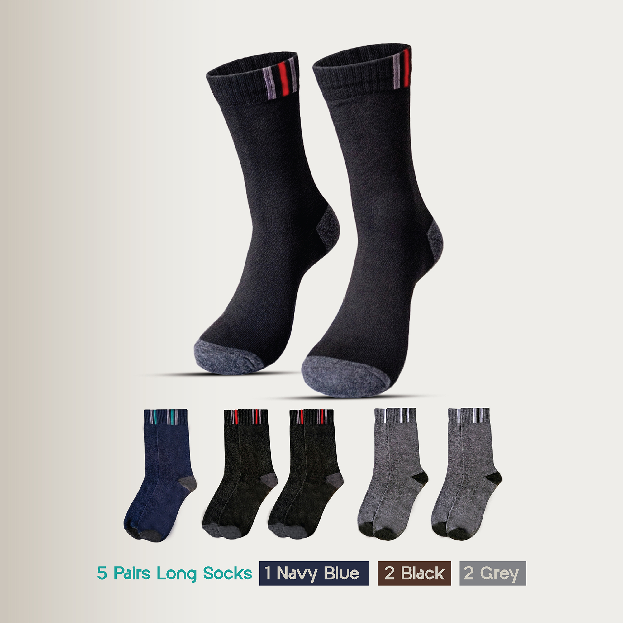 5 Pairs Men & Women Cotton Long Socks,Moloca – Comfortable Breathable,Men & Women Clothes casual socks