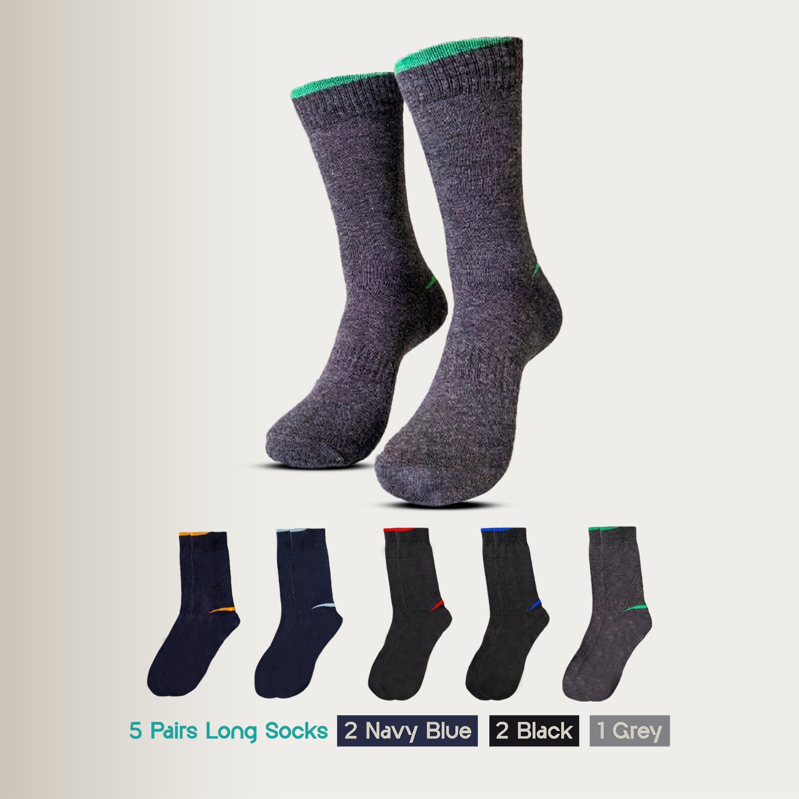 5 Pairs Men & Women Cotton Long Socks, Moloca– Comfortable Breathable,Men & Women Clothes casual socks