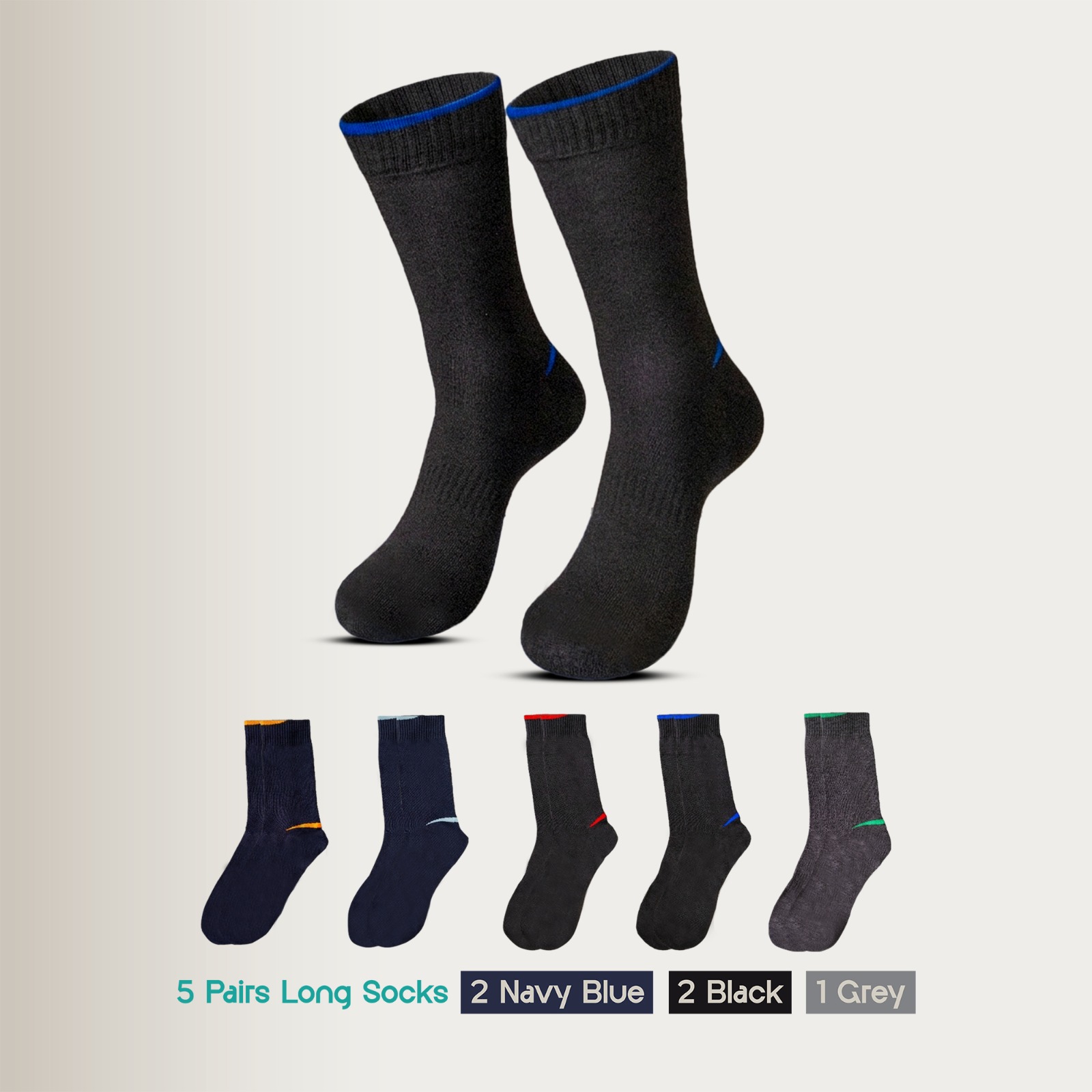 5 Pairs Men & Women Cotton Long Socks, Moloca– Comfortable Breathable,Men & Women Clothes casual socks