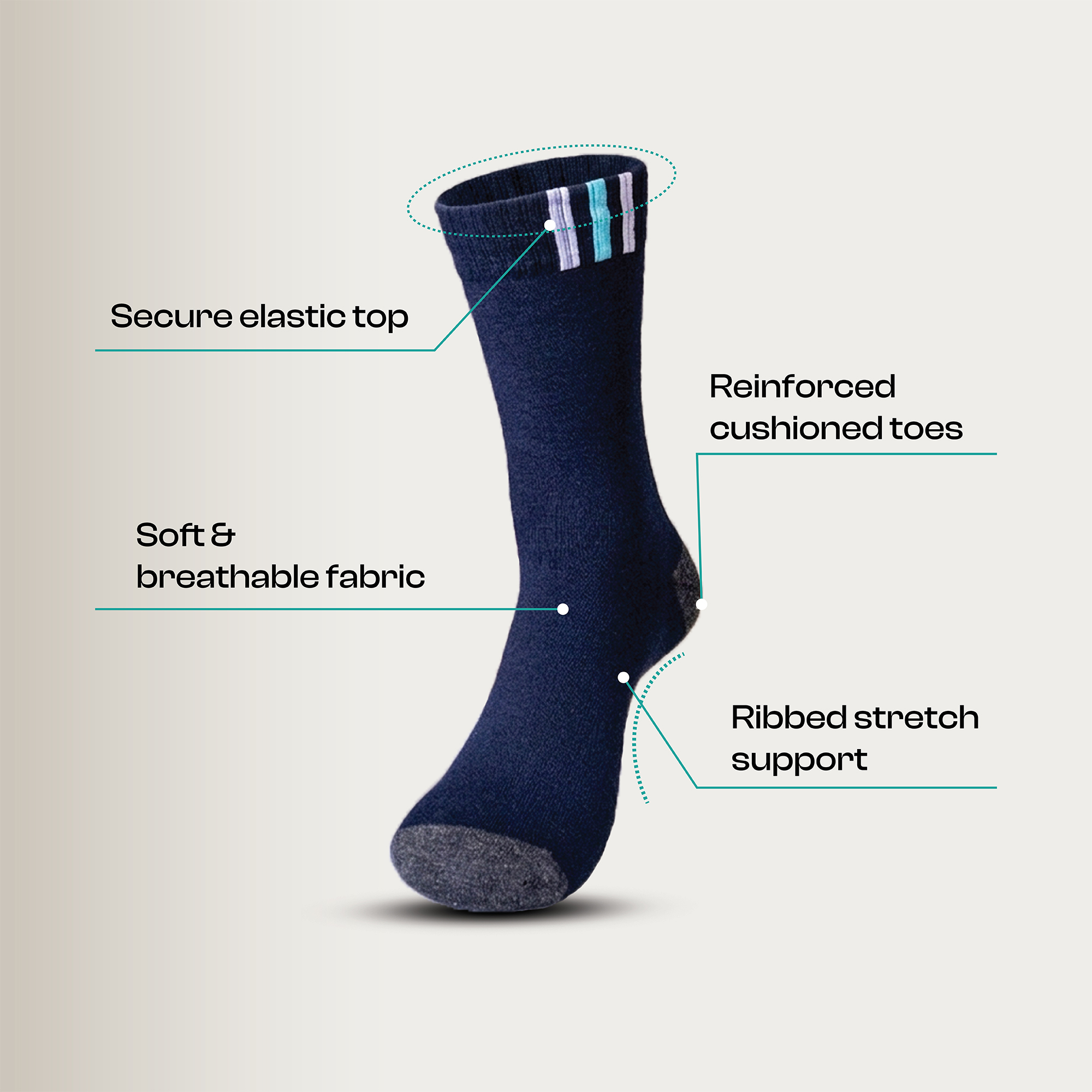 5 Pairs Men & Women Cotton Long Socks,Moloca – Comfortable Breathable,Men & Women Clothes casual socks