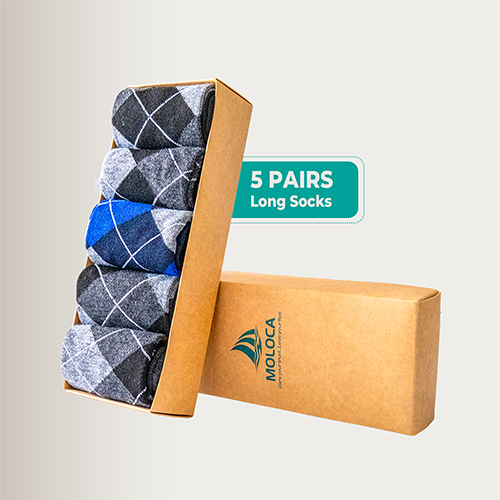5 Pairs Men & Women Cotton Long Socks, Moloca – Comfortable Breathable,Men & Women Clothes casual socks