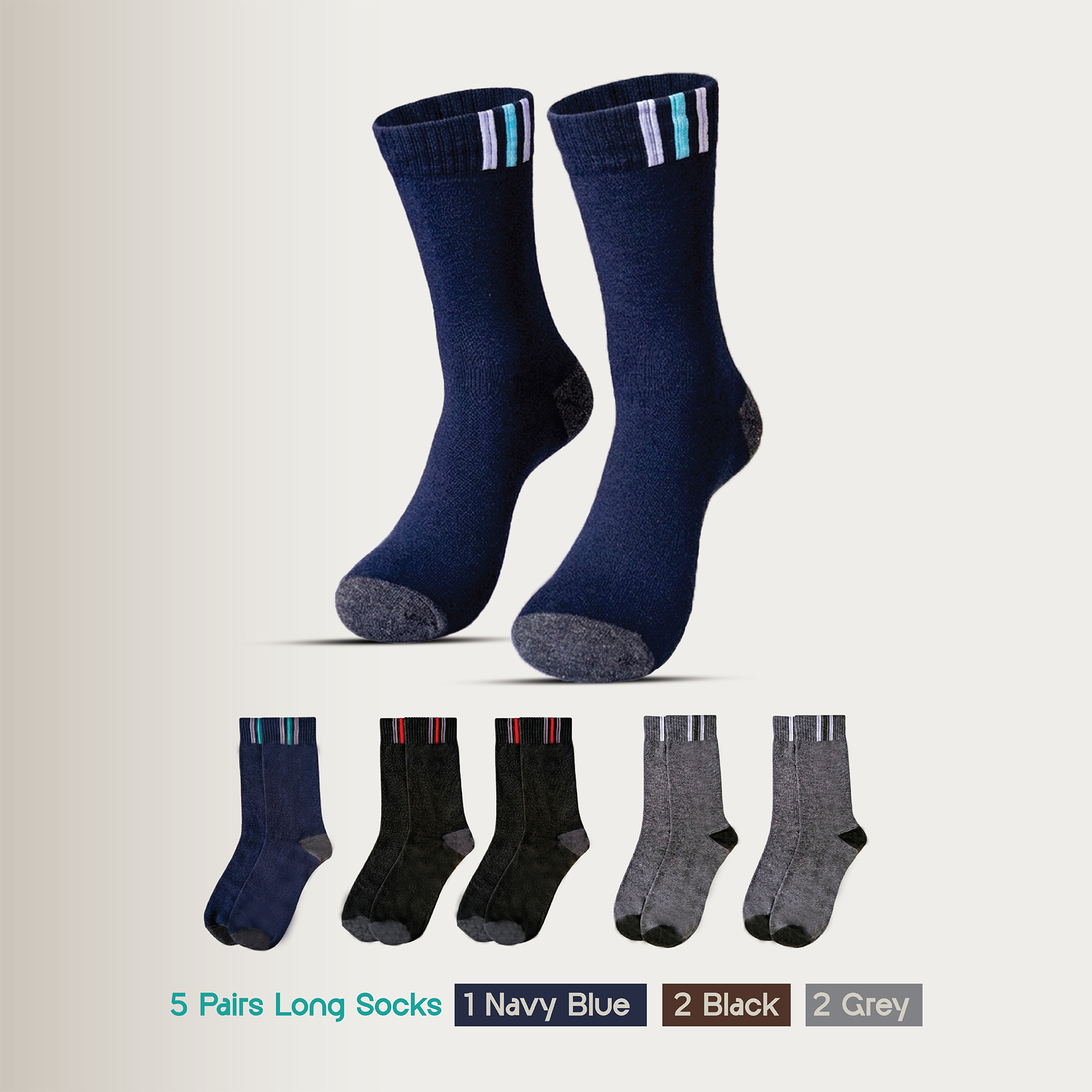 5 Pairs Men & Women Cotton Long Socks,Moloca – Comfortable Breathable,Men & Women Clothes casual socks