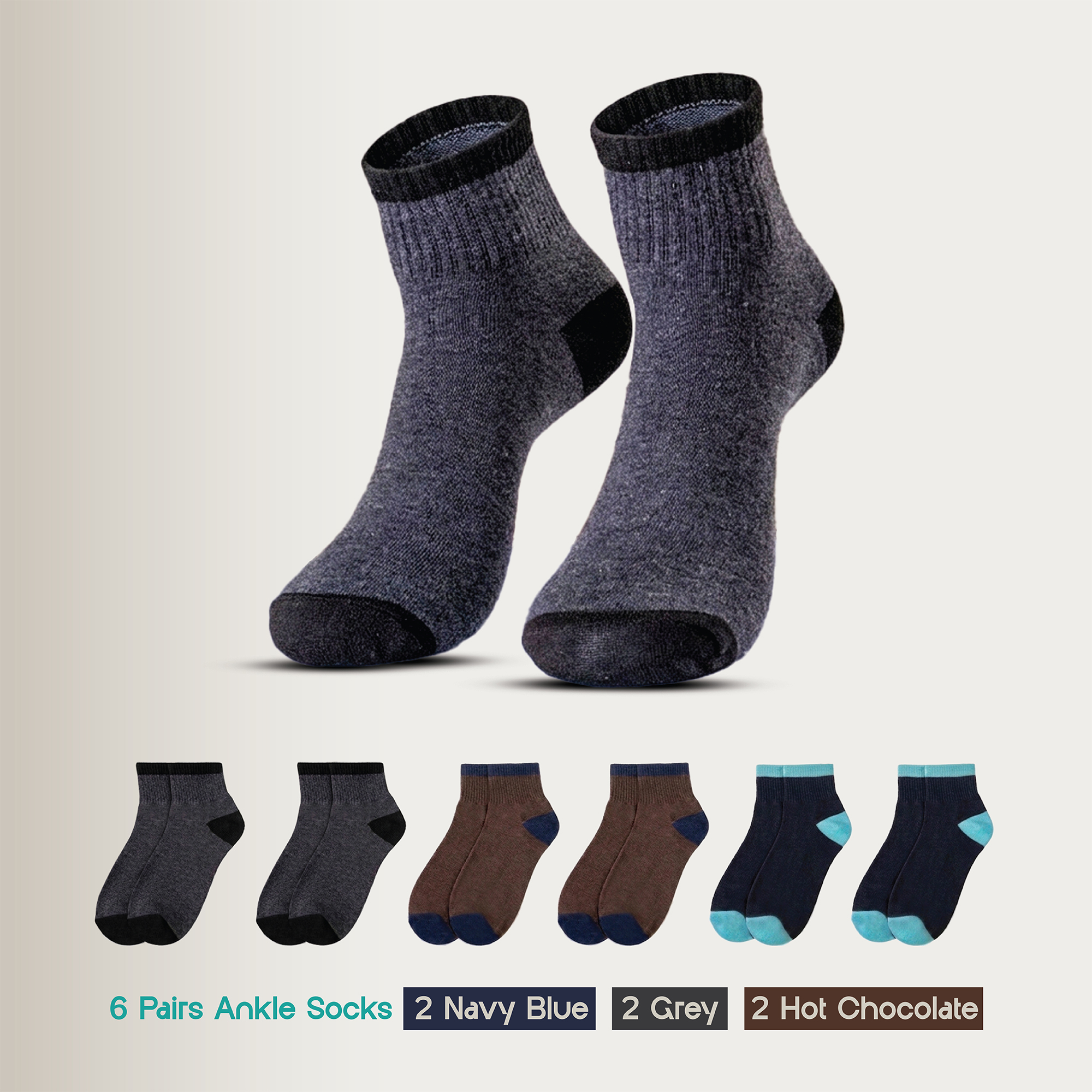 6 Pairs Men & Women Cotton Ankle Socks,Moloca – Comfortable Breathable,Men & Women Clothes casual socks