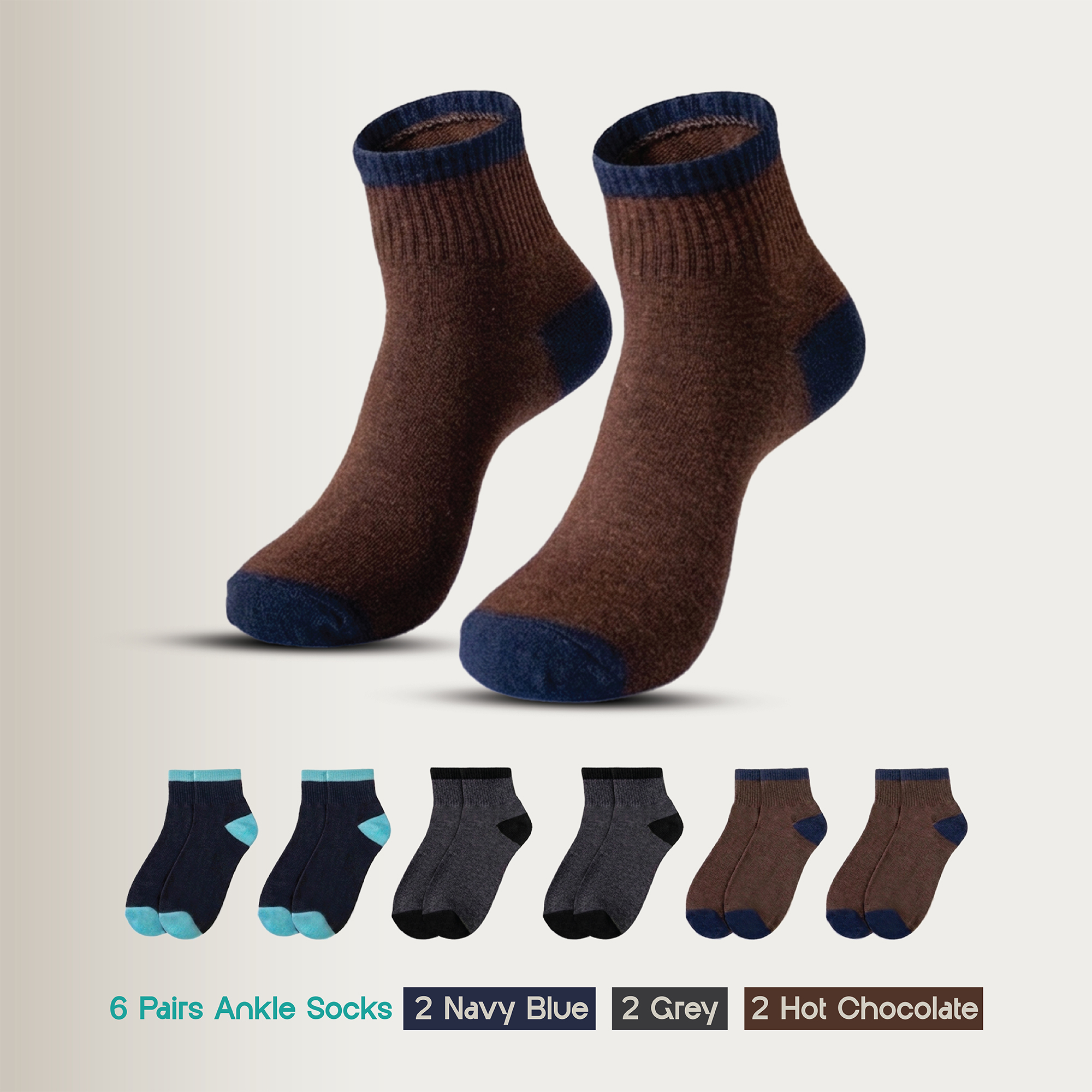 6 Pairs Men & Women Cotton Ankle Socks,Moloca – Comfortable Breathable,Men & Women Clothes casual socks