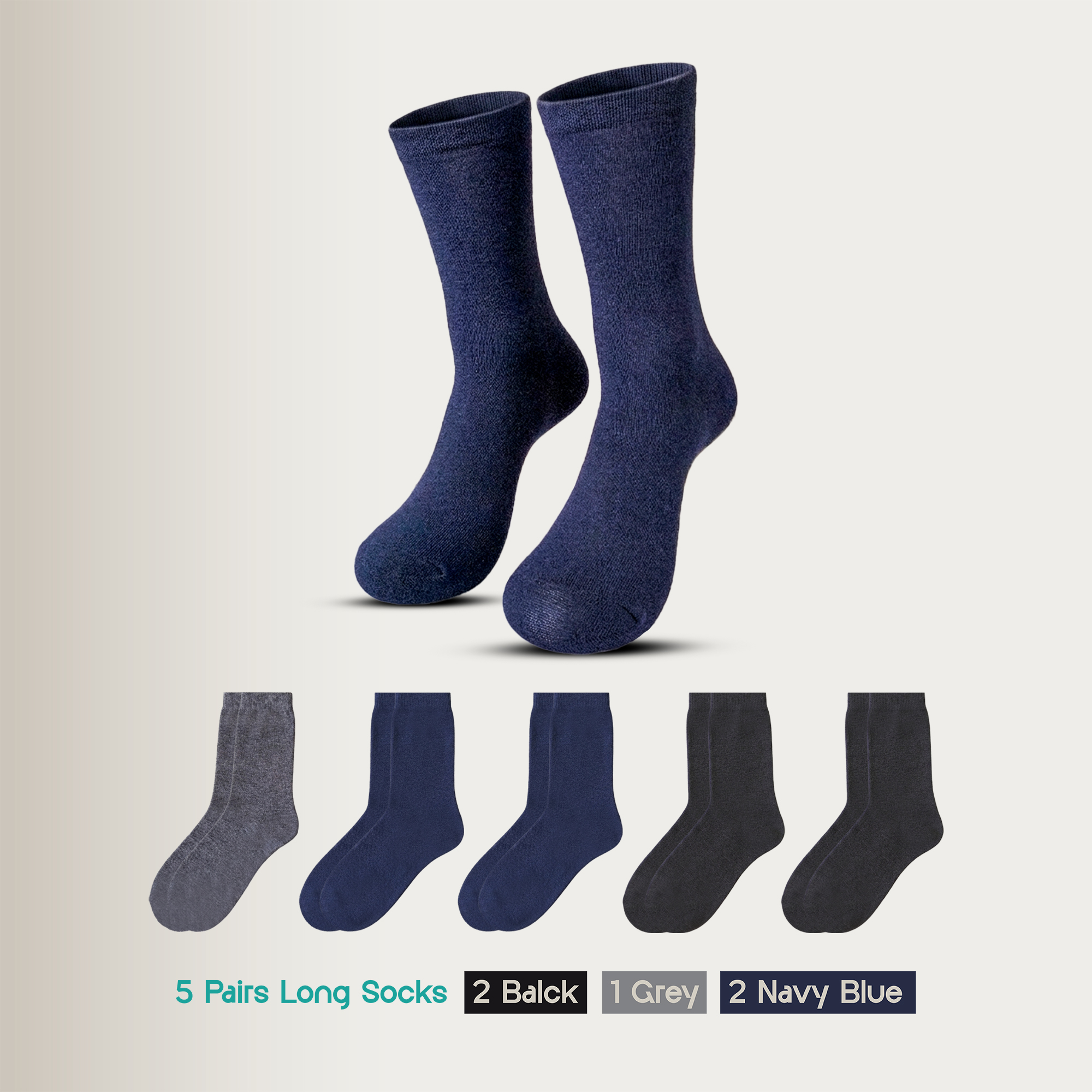 5 Pairs Men & Women Cotton Long Socks ,Moloca – Comfortable Breathable,Men & Women Clothes casual socks