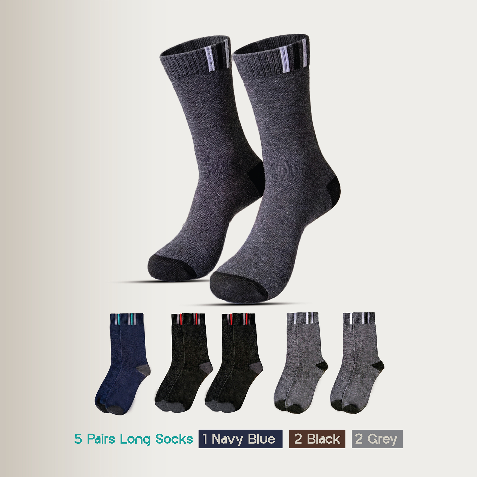 5 Pairs Men & Women Cotton Long Socks,Moloca – Comfortable Breathable,Men & Women Clothes casual socks