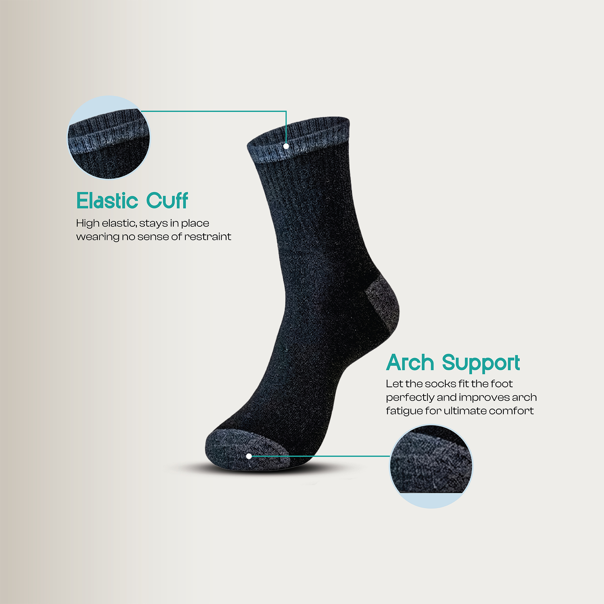5 Pairs Men & Women Cotton Long Socks Moloca– Comfortable Breathable,Men & Women Clothes casual socks