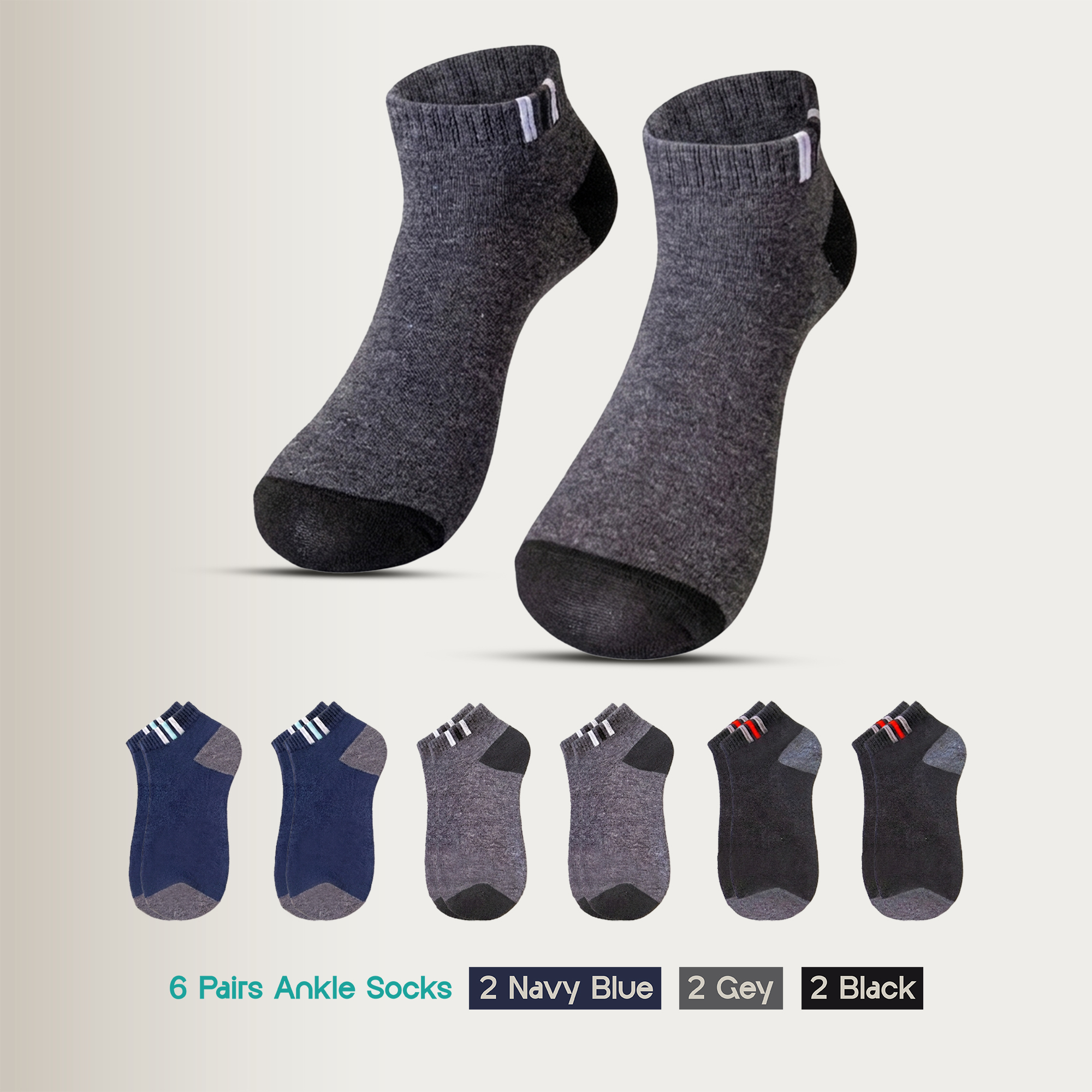 6 Pairs Men & Women Cotton Ankle Socks,Moloca – Comfortable Breathable,Men & Women Clothes casual socks.