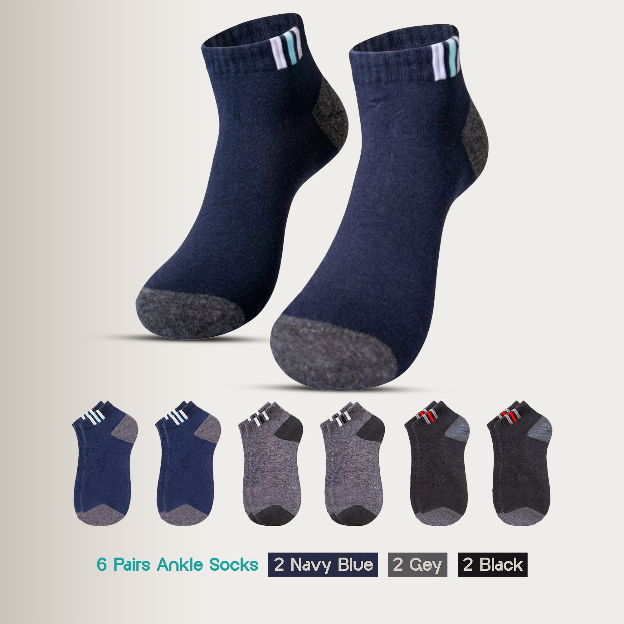 6 Pairs Men & Women Cotton Ankle Socks,Moloca – Comfortable Breathable,Men & Women Clothes casual socks.