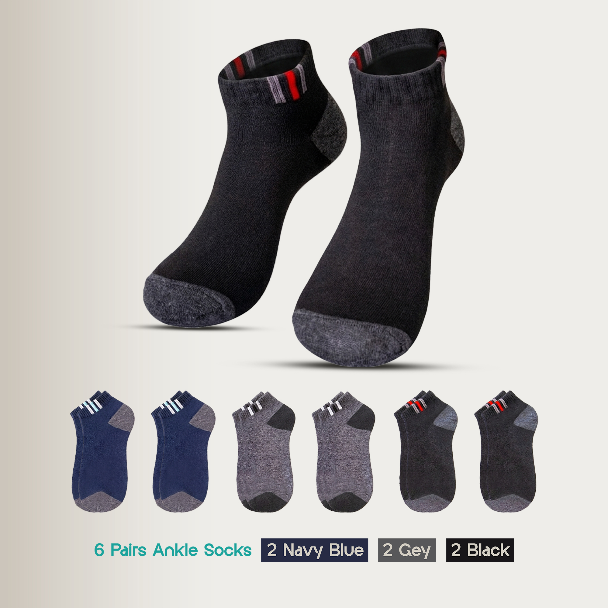 6 Pairs Men & Women Cotton Ankle Socks,Moloca – Comfortable Breathable,Men & Women Clothes casual socks.