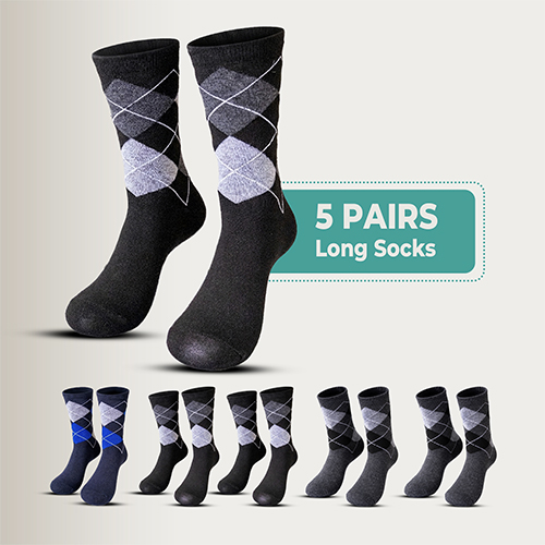 5 Pairs Men & Women Cotton Long Socks, Moloca – Comfortable Breathable,Men & Women Clothes casual socks
