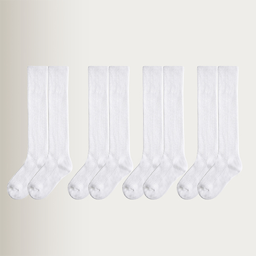MOLOCA 4 Pairs White School Socks for Kids – Durable Uniform Socks for Girls