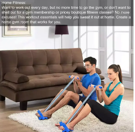 ON OFFER !!!IT GIVES THE DESIRED BODY SHAPE Tummy Spring Tummy Trimmer And Fitness Tension Rope Trainer Resistance Band, Abdomen Waist Arm Leg Stretching Pedal Sit-Up Tension Rope, Spring Sit up Band