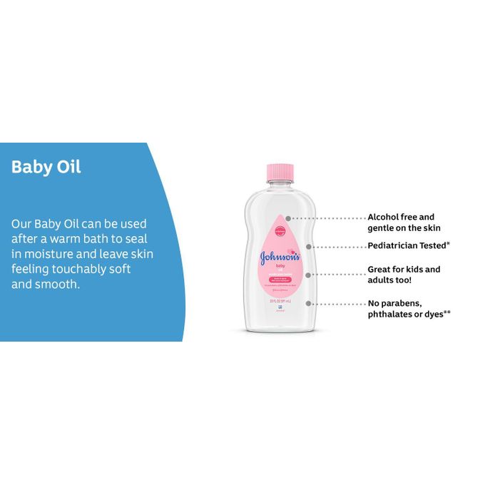 Baby Shampoo with Tears-Free Formula, Shampoo for Baby's Delicate Hair, Scalp & Skin, Gently Washes Away Dirt & Germs, Paraben, Phthalate, Sulfate-& Dye-Free -750ml + Baby Moisturizing Mineral Oil-