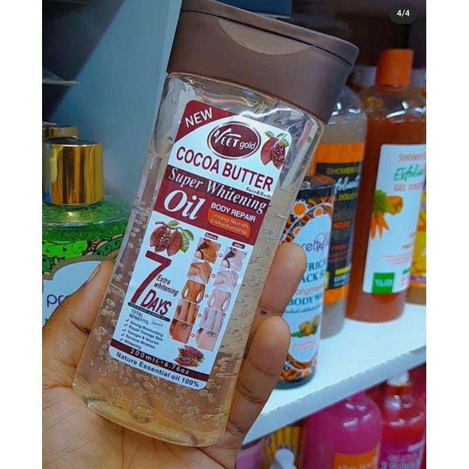 VEET GOLD Cocoa Butter Super Whitening Radiant Body Glow Oil-200ml