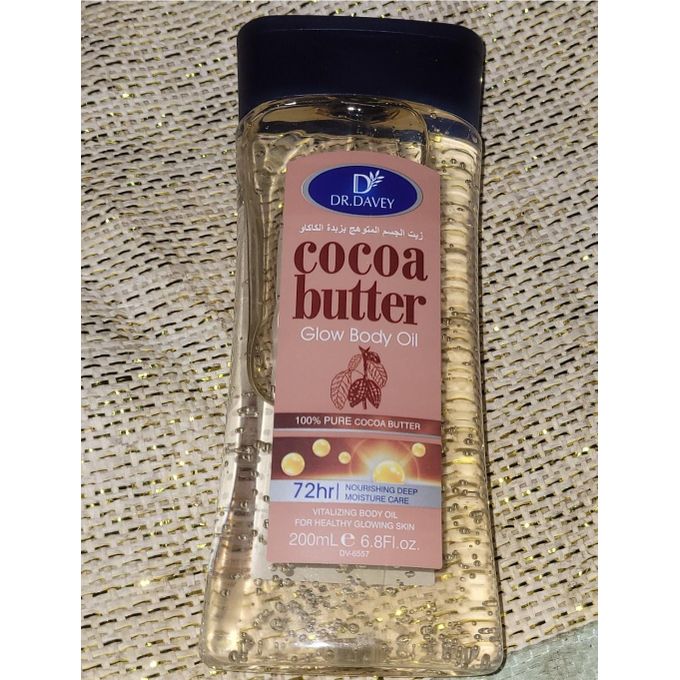 dr davey Glow Body Oil With 100% Pure Cocoa Butter