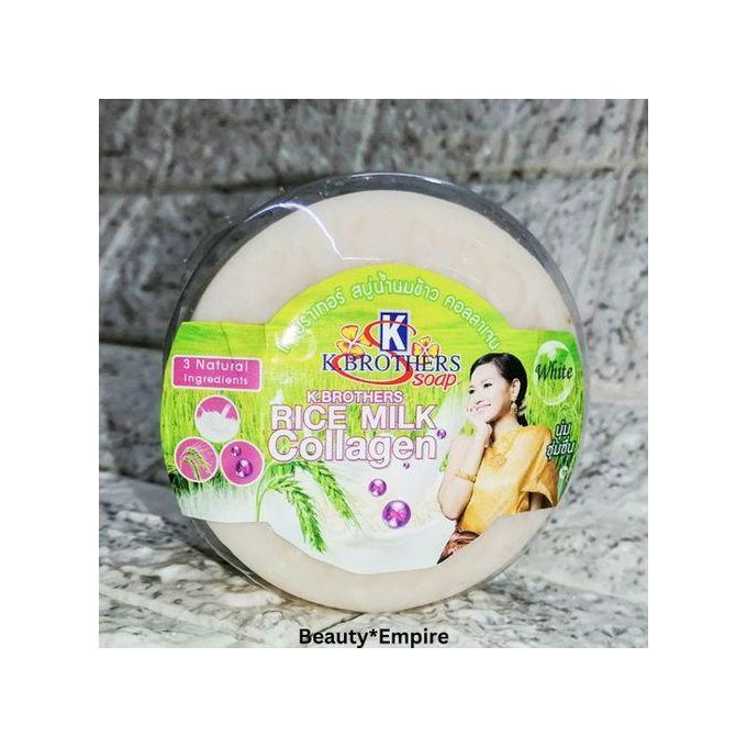 3pcs bundle kbrothers Rice and collagen soap 60g, whitening and anti acne soap original