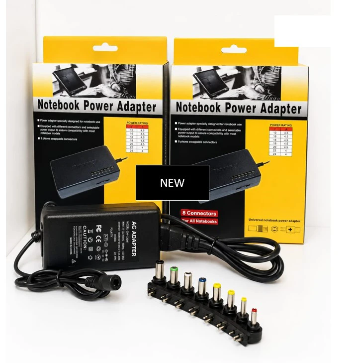 Universal Notebook Adapter Laptop Charger Fast Charging Power Supply Adapter with Multiple Tips Compatible with HP, Dell, Lenovo, Acer & Other Laptops
