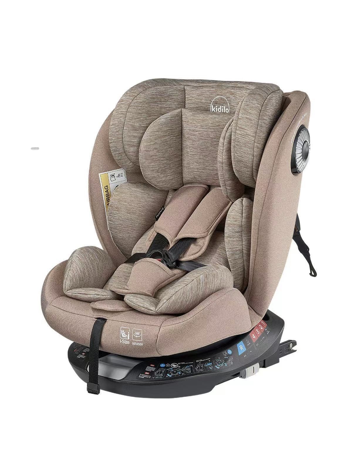 360° Baby Safety Car Seat Adjustable 5 Point Harness Head Impact Protection Front Harness Adjustment Comfortable Rotating Travel Seat for Infants and Toddlers