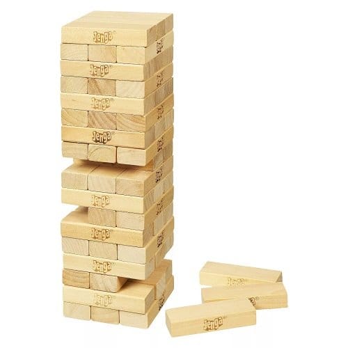 Jenga Classic Wooden Block Stacking Game Balance Strategy Family Party Game for Kids Adults Indoor Outdoor Educational Fun Tabletop Game Night Entertainment Gift Everyone Together