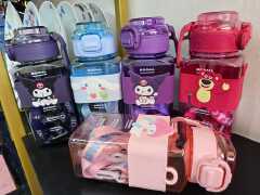 Kids Water Bottle Leakproof Reusable Drinking Bottle BPA-Free Portable Lightweight Water Flask with Flip Top Lid for School Sports Travel Outdoor Activities Everyday Hydration Children