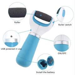 The Secret Cordless Electric Callus Remover Foot File Rechargeable Dead Skin Remover with Extra Grinding Tool Smooth Pedicure Device for Home Foot Care