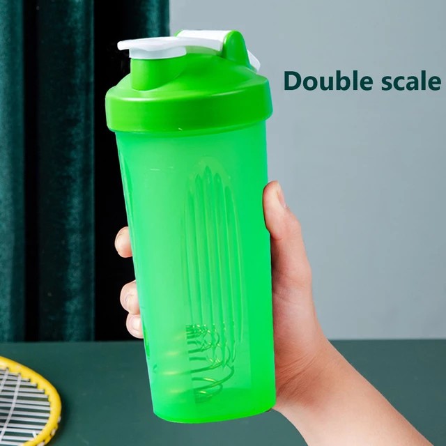 600ml Protein Shaker Bottle – Reusable Sports Fitness Shake Cup with Mixing Ball, Measurement Scale & Leak-Resistant Flip Lid for Protein Powder, Supplements, Smoothies, Gym & Training