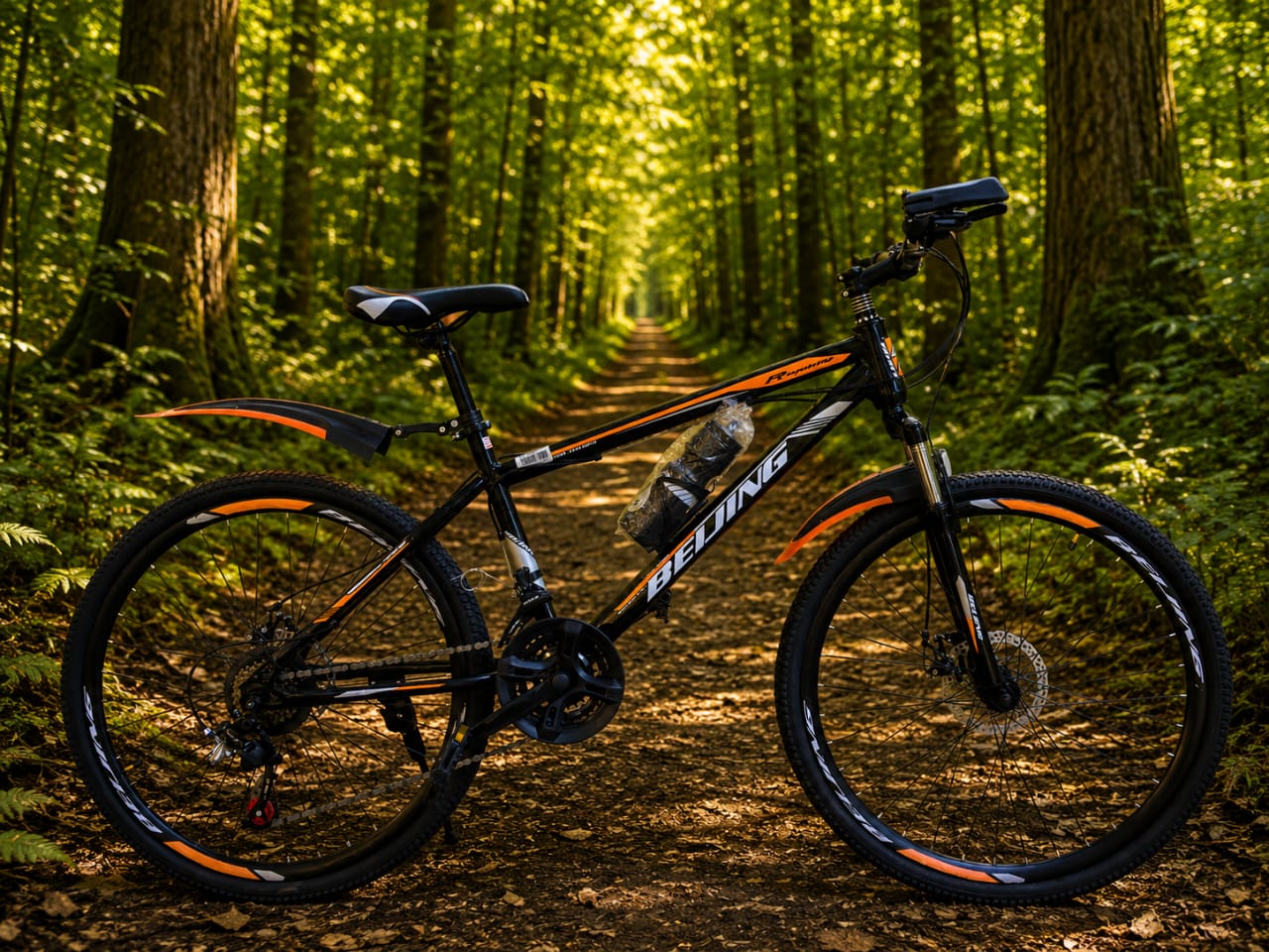 26 Inch Mountain Bike with 21 Speed Gears, Front and Rear Disc Brakes, Durable Steel Frame, Suspension Fork, Anti Slip Tires, Comfortable Saddle and Adult Bicycle