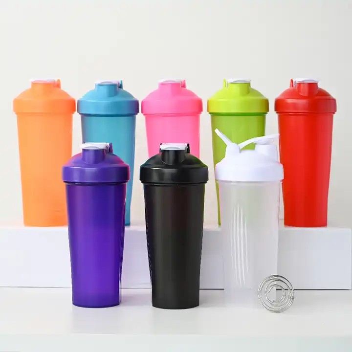 600ml Protein Shaker Bottle – Reusable Sports Fitness Shake Cup with Mixing Ball, Measurement Scale & Leak-Resistant Flip Lid for Protein Powder, Supplements, Smoothies, Gym & Training