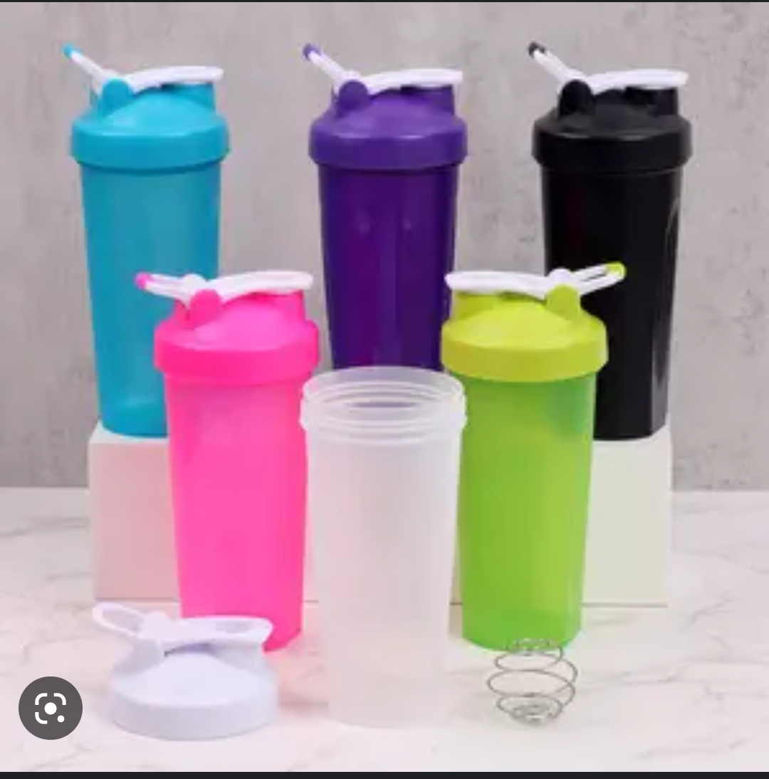 600ml Protein Shaker Bottle – Reusable Sports Fitness Shake Cup with Mixing Ball, Measurement Scale & Leak-Resistant Flip Lid for Protein Powder, Supplements, Smoothies, Gym & Training