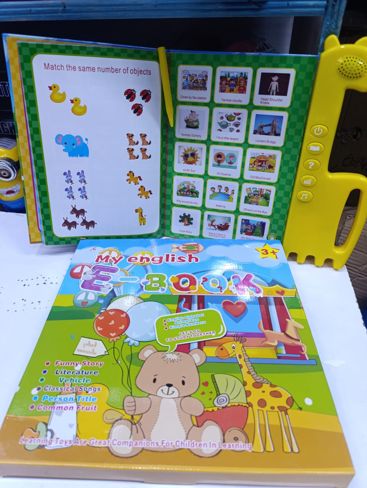 My English E-Book Interactive Sound Learning Book with Writing Activities, Pen, Songs and Vocabulary – Ages 3+