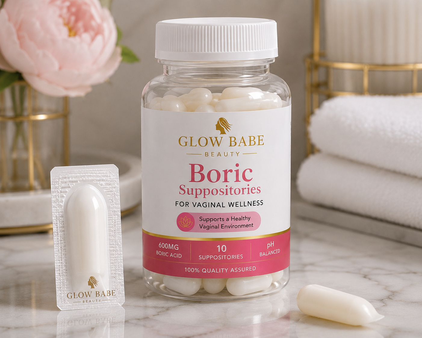 Boric acid suppositories for vaginal health for vaginal ph balance