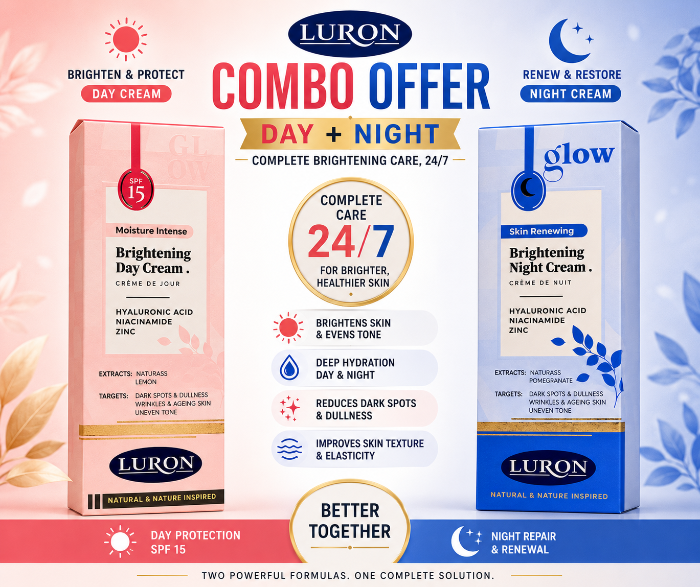 LURON BRIGHTENING DAY AND NIGHT CREAM COMBO OFFER!!!Intense Brightening Night Cream +Intense Brightening Day Cream