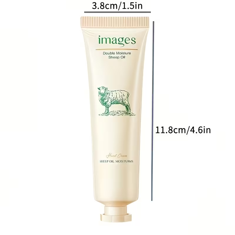 Sheep Oil Hand Cream 30g – Niacinamide & Hyaluronic Acid Moisturizing Hand Lotion for Dry, Rough Skin – Non-Greasy, Smoothing, Hydrating & Repairing – Herbal Fragrance