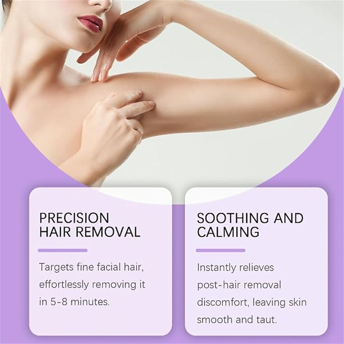Hair Removal Cream for Men and Women Sensitive Skin– Fast-Acting Gentle Depilatory Dermatologist-Recommended with Aloe & Hyaluronic Acid Travel Size(100G)