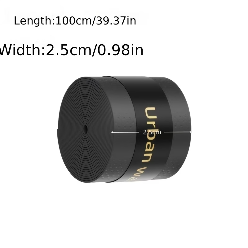 2pcs PU Anti-Slip Wrap Grip Tape, Sweat-Absorbent Self-Adhesive Shock Absorbing Handle Wrap, Universal for Fishing Rod, Tennis Racket, Bike Handlebar, Stroller, Steering Wheel, Door Handle, Cup Grips