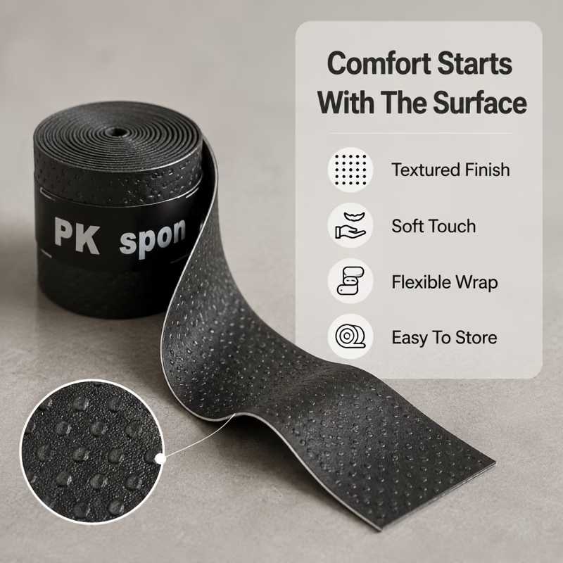 2pcs PU Anti-Slip Wrap Grip Tape, Sweat-Absorbent Self-Adhesive Shock Absorbing Handle Wrap, Universal for Fishing Rod, Tennis Racket, Bike Handlebar, Stroller, Steering Wheel, Door Handle, Cup Grips