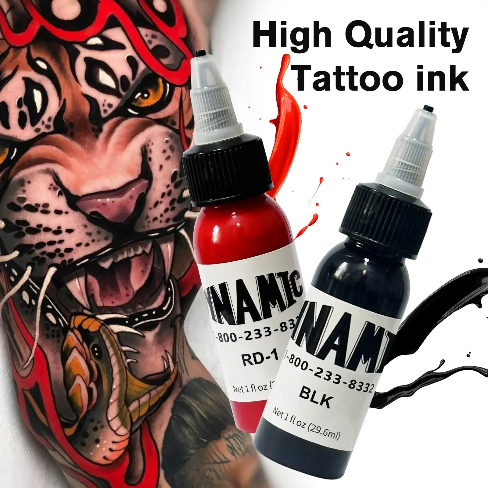 30ml/1oz Professional Tattoo Inks 14-color Tattoo Practice Pigment Professional Tattoo Supplies for 3D Makeup Beauty Skin Body Art Painting