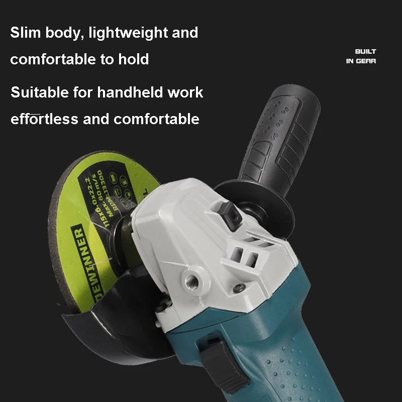 1100W Electric Angle Grinder 125mm 220V Corded Grinding Machine Grinding Polishing and Cutting Machine Repair Power Tool